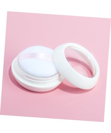 FOMIYES 1 Set Box Loose Powder Box Empty Loose Powder Container Cosmetic Powder Puff Face Powder Cushion Loose Powder Container with Powder Puff Travel Abs Makeup Pad White Portable 6.2x6.2cm White - Buy Online on SooperMarket.com