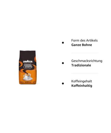Lavazza Crema e Gusto Tradizione Italiana - Roasted Coffee Beans 1kg | Spicy Aromatic Espresso Blend - Arabica & Robusta - Buy Online on SooperMarket.com