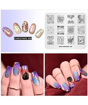 Christmas & New Year Fireworks Nail Art Stamping Plate - DIY Manicure Print Tool - Buy Online on SooperMarket.com