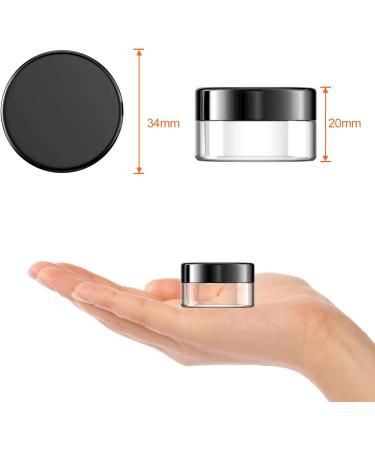 Newans 30-Piece Clear Jars with Screw Caps - Ideal for Make-up Creams & Lotions - Transparent 10G10ml Containers with Stickers - Buy Online on SooperMarket.com