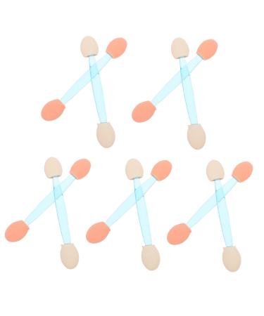 Gogogmee 100pcs Double Ended Eyeshadow Brush Makeup Tool Cosmetic Applicator Eyeshadow Stick Cosmetic Tool Double-sides Eye Brush Makeup Brush Sponge Brush Latex Sponge 6.5x1.3cm Blue