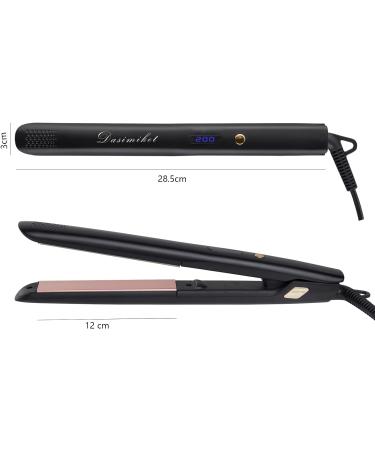 Ionic Hair Straightener Curler for Women - LED Display, Ceramic-Coated, 360 Swivel Cord - Rose Gold - Buy Online on SooperMarket.com