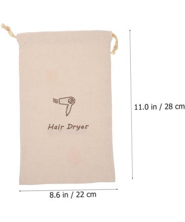 PLAFOPE Hair Dryer Bag Storage Portable Pouch Draw Bag Dryer Travel Organizer for Hair Multi-use Linen Linen Hair Dryer Bag - Buy Online on SooperMarket.com