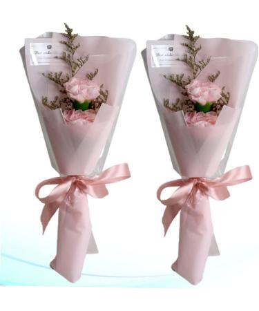 HOMSFOU 4 Pcs Rose Flower Flowers Bouquet Flower Soap Bouquet Gift Flower Bouquet Presents Artificial Bouquet Artificial Flower Bundles Bouquet of Flowers Artificial Carnation Roses - Buy Online on SooperMarket.com
