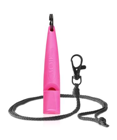 Acme dog whistle No.210.5 (Update 2023) with free pipe band in matt black |Alpha |Ideal for the recall |Large reach |Frequency standardized (DG Pink)