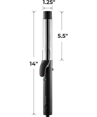 TYMO ROTA Automatic Curling Iron Wand 1.25 Inch - Ionic Rotating Hair Curler for Long Hair - Nano Titanium Barrel - 5 Adjustable Temps - Professional Hair Styling - Buy Online on SooperMarket.com
