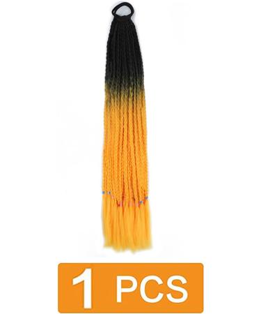 prinfantasy Hair Pieces for Women Afro Braid Twist Hair Ponytail Braiding Hair Extensions Braiding Hair Pieces Hairpiece Braided Ponytail Orange Hair BZ167 GBBZ167 24 inch - Buy Online on SooperMarket.com