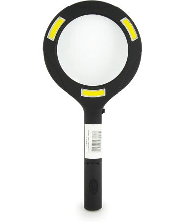 BIOS Living COB LED Magnifying Glass 3X Magnification Bright Uniform Consistent Illumination Perfect for Reading Fine Print Easy On/Off Non-Slip Rubber Handle Lens Size: 3.25 /8.3 cm - Buy Online on SooperMarket.com