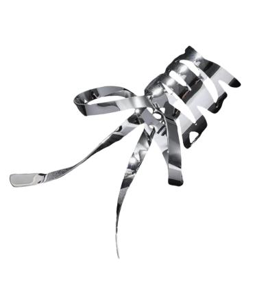 Teksome Bow Hairpin Set Retro Metal Bowknot Barrette | Single and Double Ponytail Bow Hair Clips for Women Girls Adults All Ages Kids Silver