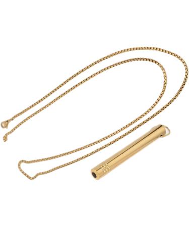Mindful Breathing Necklace Prevent Skin Fading Reduce Anxiety Relieve Stress Increase Lung Volume For Men For Daily Wear (Gold Color) - Buy Online on SooperMarket.com