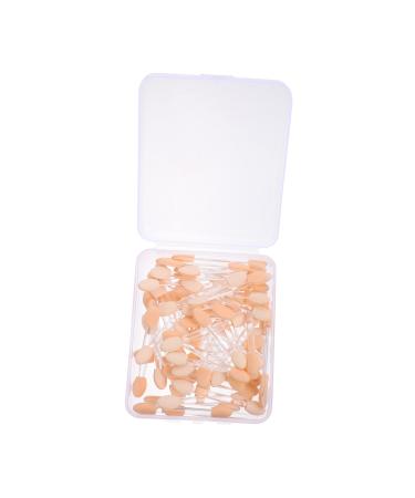 Baluue 50pcs Double Ended Eyeshadow Brush Eyeshadow Makeup Accessories Eyeshadow Sticks Plastic 6x1cm As Shown
