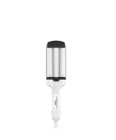 Conair Travel Beach Waver Curling Iron Portable Hair Waver with Triple Barrel Ceramic in White by Travel Smart