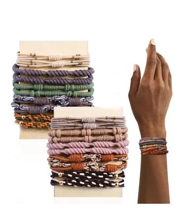 Elastic hair tie for women boho hair straps braid hair straps ponytail holder for women and girls thin hair curly hair heavy long hair 20 pieces 1 piece (1 Pack)