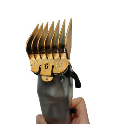 Gold Color Coded Professional Hair Clipper Guards Guides #3170-400 - 1/8 to 1 - Fits Most W Clippers - Buy Online on SooperMarket.com