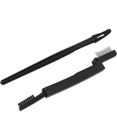Verdant Touch Folding Eyelash Comb Silicone Eyeliner with Folding Eyelash Comb Black Ergonomic Handle Makeup Tool - Buy Online on SooperMarket.com