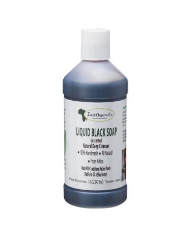 Juka's Organic Co. African Liquid Black Soap (The Original Black Soap Made By Women from African Villages - Lavender Scented) 16oz.