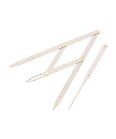 Anneome 1pc Second Generation Scale Makeup Kits Eyebrow Shape Molds Eyebrow Tattooing Ruler Tracer Bagged 25x5x0.6cm Silver