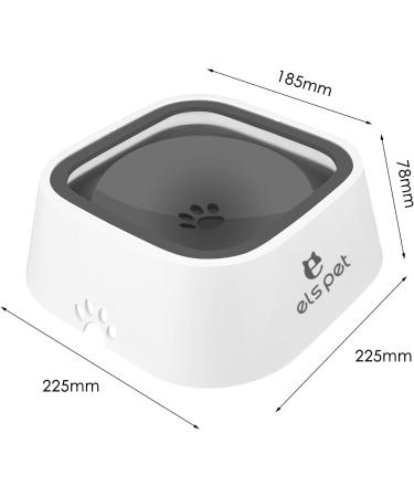 Dog Water Bowl No Spill Splash Free Pet Floating Water Bowl Vehicle Water 1L Large Capacity Slow Drinking Water Dispenser Carried Water Bowl Portable Travel Water Bowl for Dog Cat Puppy Pets (Grey) - Buy Online on SooperMarket.com
