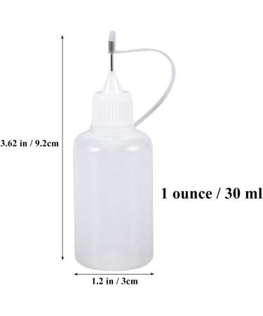 Onwon 10-Piece Precision Needle Tip Glue Bottle Applicator - 1oz/30ml Empty Squeeze Bottles for DIY Crafts - Buy Online on SooperMarket.com
