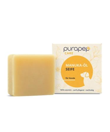 Purapep Care Manuka oil dog soap |Natural cleaning for wonderful cuddly fur with manuka oil coconut oil and olive oil.Helps with sensitive skin and against itching