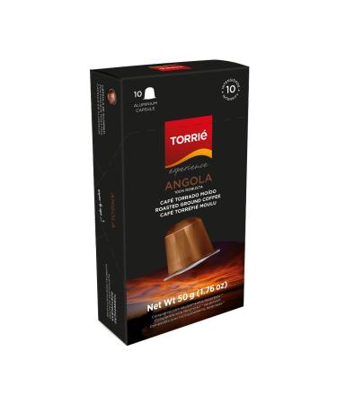Nespresso Compatible Angola Robusta Coffee Alumunium Capsule 60 Pack - by Torri Pods Variaty Blend Mix Angola 1 count (Pack of 60)