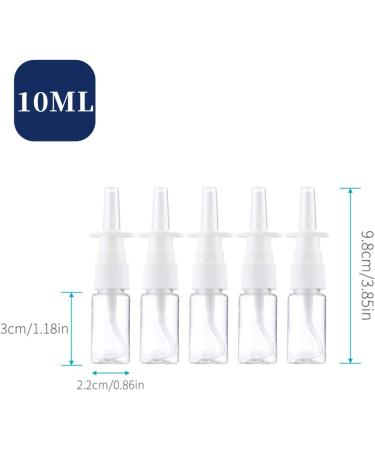 LIEISFEPER 10ml Refillable Nasal Spray Bottles - 20Pcs Portable Plastic Containers for Home and Travel Use - Buy Online on SooperMarket.com