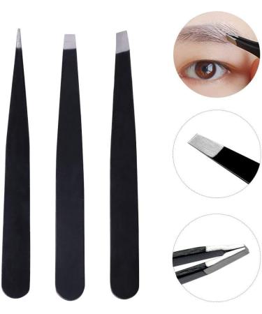bC BimeTALliC Stainless Steel Tweezers - Slanted & Pointed Tips for Facial Ingrown Hairs Removal, Splinters, Blackhead Treatment - Buy Online on SooperMarket.com