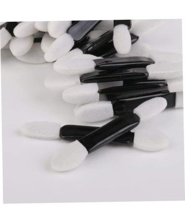 Eye Shadow Applicators Disposable Double Ended Sponge 50pcs Dual Sided Eyeshadow Brush Sponge Tipped Oval Makeup Applicator Eye Shadow Sticks Black Handle - Buy Online on SooperMarket.com