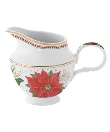 EASY LIFE Poinsettia & Berries Porcelain Creamer Box 22cl