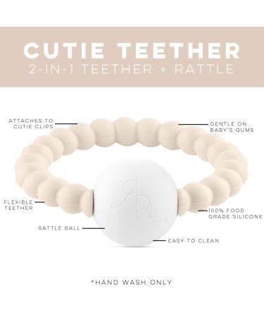 Ryan and Rose Cutie Teether Rattle - Ivory | Baby Teething Toy - Buy Online on SooperMarket.com