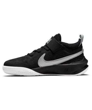 Nike Unisex Kids Team Hustle D 10 Gs Gymnastics Shoe 36 EU Black Metallic Silver Volt White