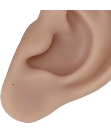 Silicone Ear Model Reusable Practice Experience Artificial Ear Model Easy to Wear for Ear Piercing (Dark Skin Color) - Buy Online on SooperMarket.com