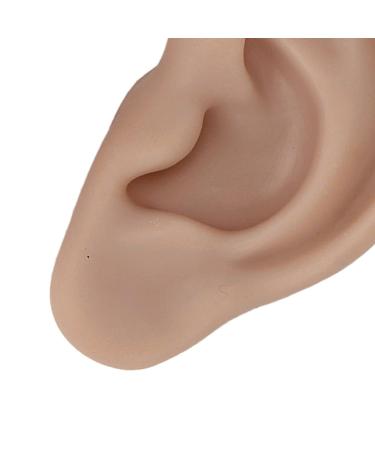Artificial Ear Model Flexible Reusable Simulation Silicone Ear Model Convenient for Ear Piercing Exercise for Earrings Display(Deep Skin Color) - Buy Online on SooperMarket.com