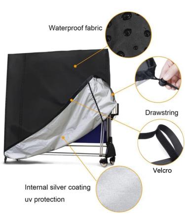 Premium 210D Oxford Fabric Ping Pong Table Cover - 65'' x 27.56'' x 72.83'' - Waterproof & Dustproof - Buy Online on SooperMarket.com