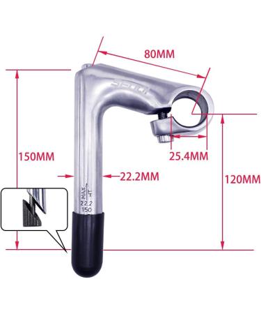 SENQI 22.2 x 225 x 4mm Gooseneck Stem | Aluminum Alloy with Teeth | BSB040 Silver - Buy Online on SooperMarket.com