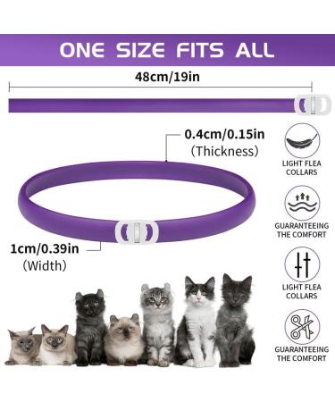 Calming Collar for Cats - Anxiety Relief and Natural Calm Treatment - Adjustable, Waterproof, Pheromone-Infused - 2 Pcs Purple - 60 Day Supply - for Kittens and Medium to Large Cats - Buy Online on SooperMarket.com