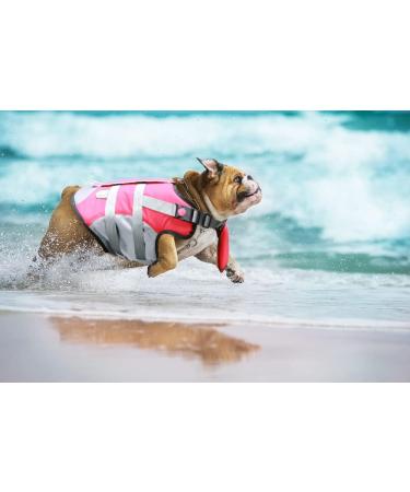 iChoue Dog Lifejacket for Medium Dogs - Red Swimming Vest for Bulldogs and Pitbulls - Buy Online on SooperMarket.com