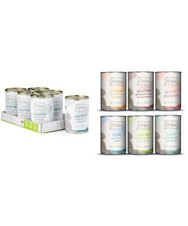 Mjamjam - Premium wet food for cats - excellent calf & turkey on delicious carrot & delicious grinding Mixing package III for your cat 6 x 400 g calf + turkey bundle with mixing package 3 400 g (6 Pack)