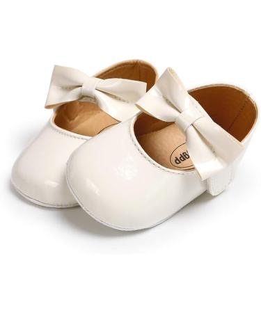 RVROVIC Baby Girl Moccasins | Infant Princess Sparkly Soft Sole Shoes | 12-18 Months | White - Buy Online on SooperMarket.com