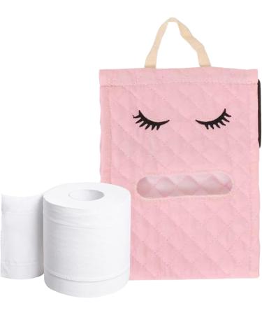 Toilet Paper | Hangable Cotton Cute Eyelash Shape Toilet Paper Organizer for Bathroom | Toilet Paper Dispenser Box for Camping Bathroom RV Car Travel No Glue or Drill Needed Dalynn Pink - Buy Online on SooperMarket.com