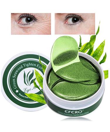 WALULAN Green Eye Mask - 60 Pcs - Anti-Wrinkle Treatment for Puffy Eyes, Dark Circles, Fine Lines - Moisturizing Collagen Eye Patches - Buy Online on SooperMarket.com