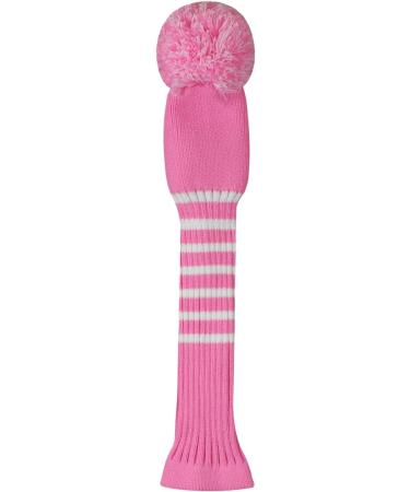 Scott Edward Golf Headcovers Set - Driver, Fairway Wood & Hybrid - Pink White Stripes - Buy Online on SooperMarket.com