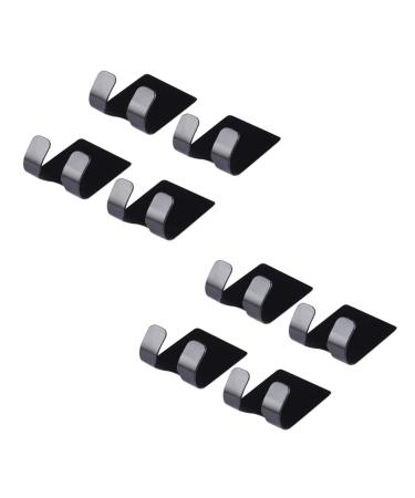 CABILOCK 16 STK razor hook Self-adhesive hook for razor hooks for kitchen utensils hook for storing the razor child toothbrush holder. Rustproof steel hanging 6.1x4.5cmx2pcs black 8stkx2stk