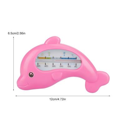 Cute Dolphin Bath Thermometer for Baby - Water Safety Measurement & Indoor Temperature (Rose Red Dolphin - Buy Online on SooperMarket.com