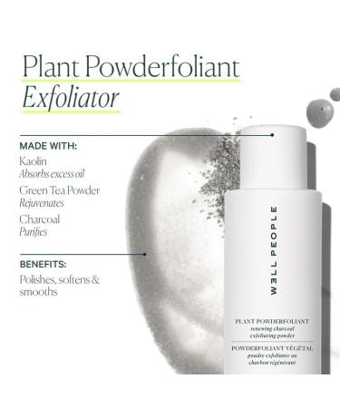 Well People Plant Powderfoliant - Vegan Charcoal Exfoliating Powder for Brightening & Softening Your Skin - Buy Online on SooperMarket.com