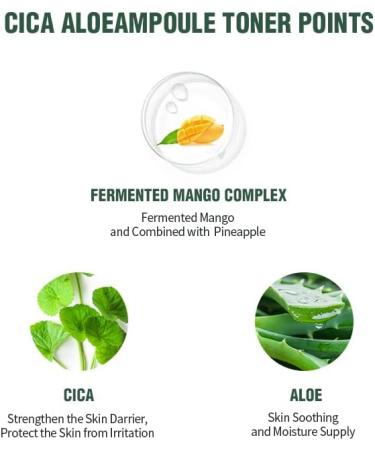 FLEEF CICA-Aloe Ampoule Toner | Hydrating Korean Skin Care for Men | Soothing Centella Toner with Aloe & 5 Hyaluronic Acids | 6.76 Fl. Oz - Buy Online on SooperMarket.com
