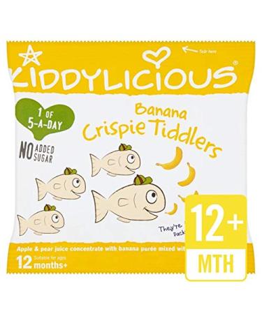 Kiddylicious Banana Crispie Tiddlers 12g - Pack of 6