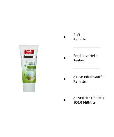 AOK PUR Balance Seesand Peeling with Chamomile & Ginseng Extract - Refine Complexion Reduce Redness Blackheads & Pimples | 100ml - Buy Online on SooperMarket.com