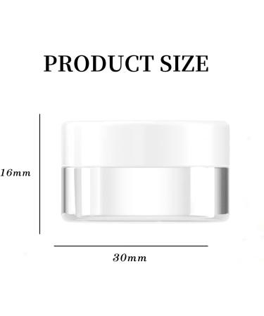 Transparent Empty Jars Set - 6 Mini Dose Containers with Spatula | 5ml Travel Potty Jars for Lotion Cream Candles & Cosmetics (White Lid) - Buy Online on SooperMarket.com