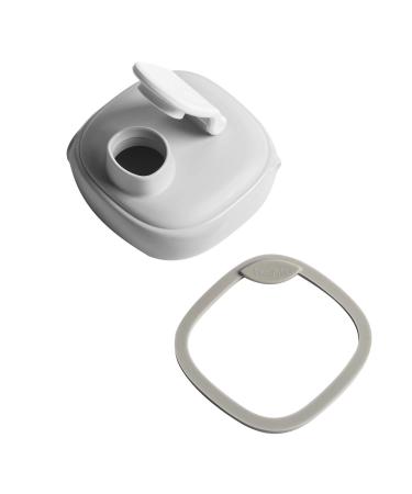 Hegen PCTO Drinking Spout Flip Lid for Toddler Bottle | BPA BPS PVC and Phthalates Free Leak Proof Lightweight Flip Lid Twist to Open Press to Close Design Easy to Clean (Grey)